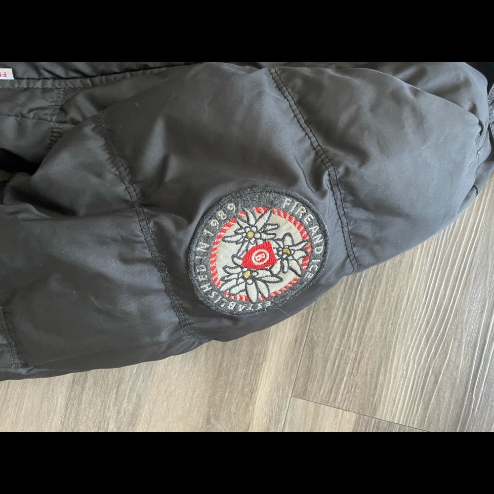 Black mid length winter coat